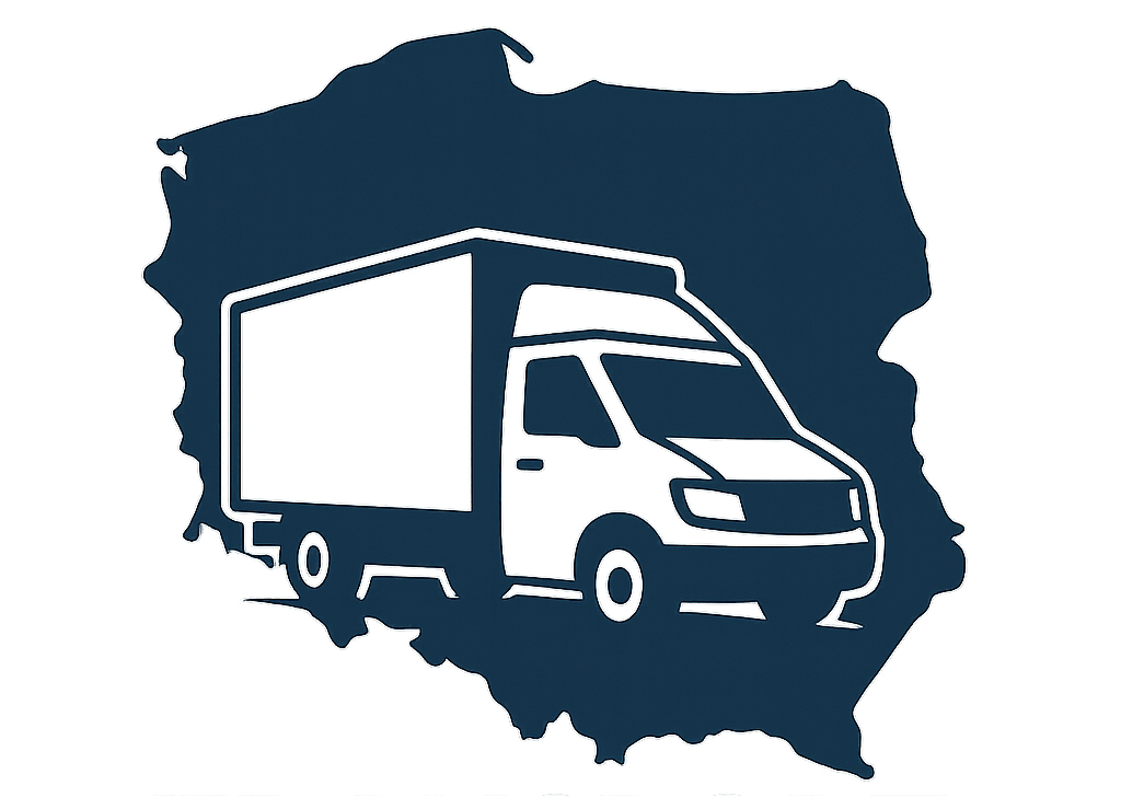 Transport krajowy – samochód dostawczy w trasie